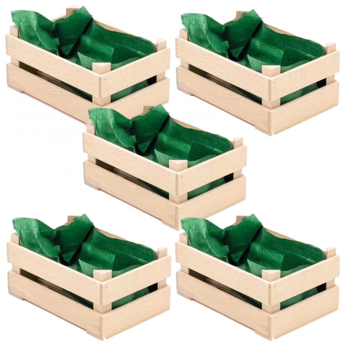 Holzkisten-Set, klein 5-tlg – Hochwertiges Holzspielzeug für Kinder