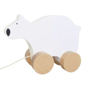 Jabadabado Nachzieh Eisbär – Hochwertiges Holzspielzeug für Kinder