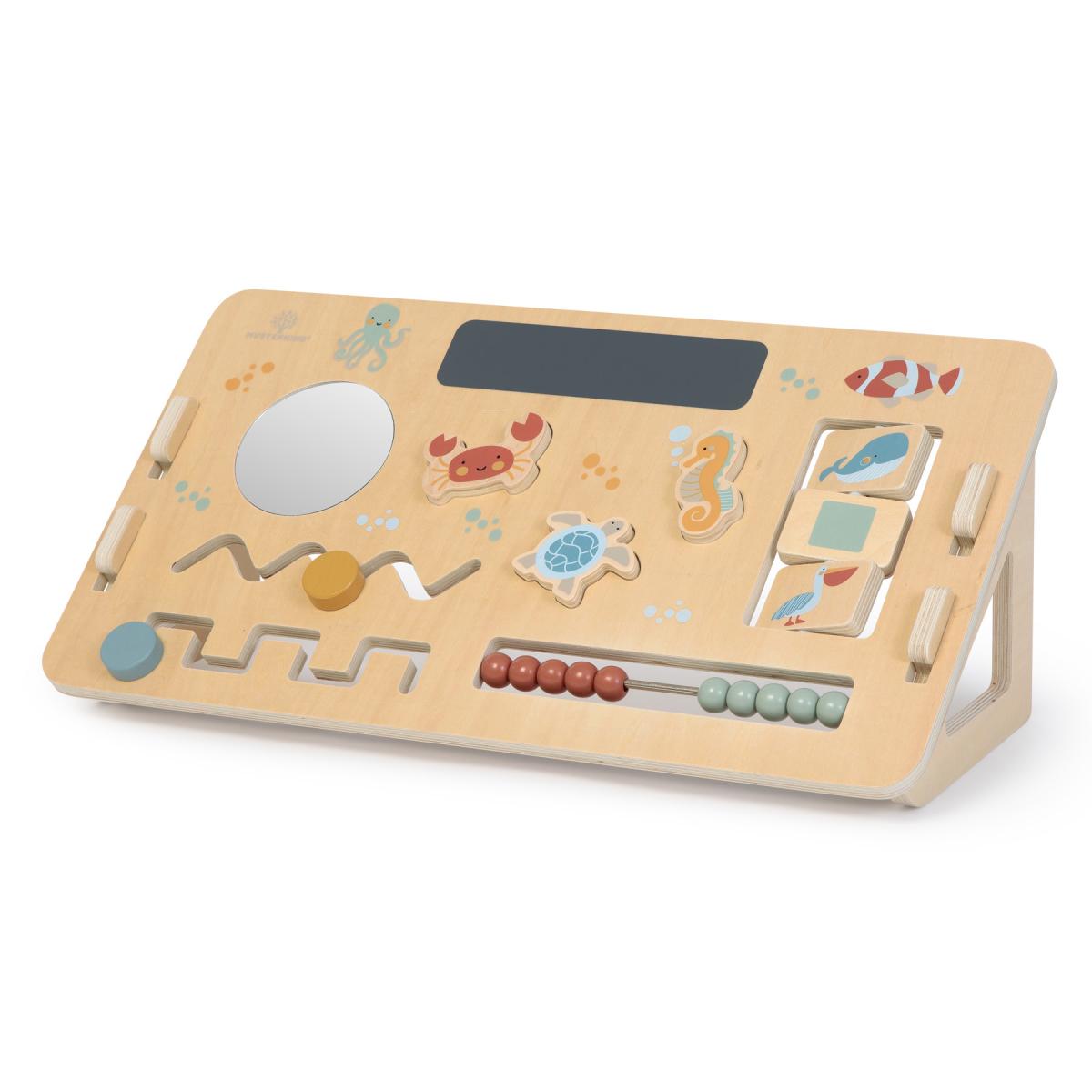 MUSTERKIND® Motorik-Board Abelia OCEAN – Hochwertiges Holzspielzeug für Kinder